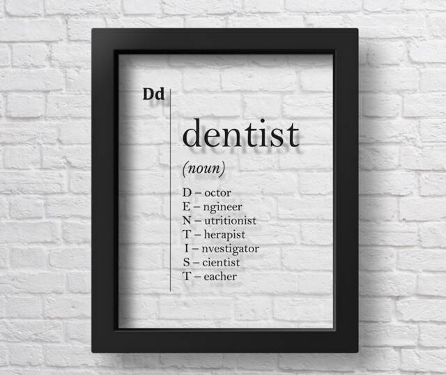 Transparent Dentist Gift, Definition, Poster, Dental Office Decor, Orthodontist Stomatology Gifts, Gift - image 1