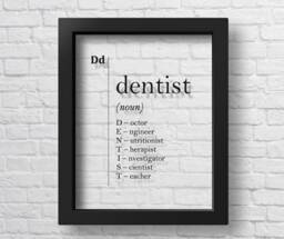 Transparent Dentist Gift, Definition, Poster, Dental Office Decor, Orthodontist Stomatology Gifts, Gift - thumbnail 1