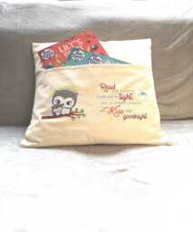 Embroidered Children's Reading Cushion With Pocket Personalised Story Time Gift - thumbnail 1