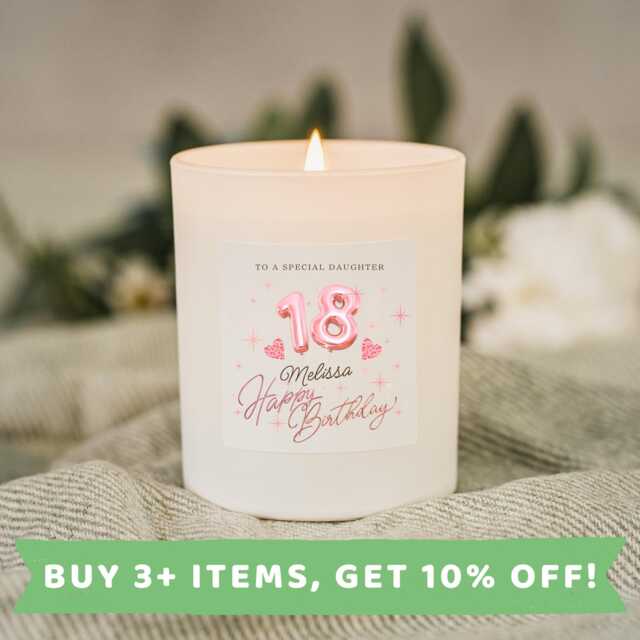 Daughter 18Th Birthday Candle Candles Gift Gifts 18 Keepsake W - image 1