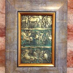 Bronze Bas Relief Wall Art Ancient World Replica - thumbnail 2
