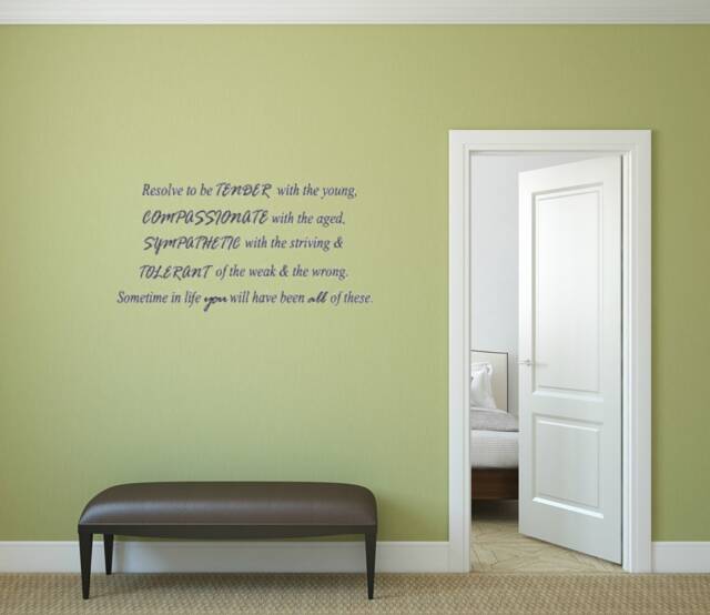 Tender, Compassionate, Tolerant Quote Wall Decal - image 1