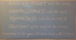 Tender, Compassionate, Tolerant Quote Wall Decal - thumbnail 4
