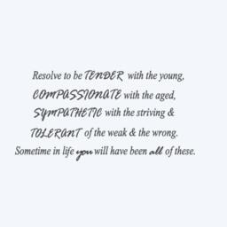 Tender, Compassionate, Tolerant Quote Wall Decal - thumbnail 2