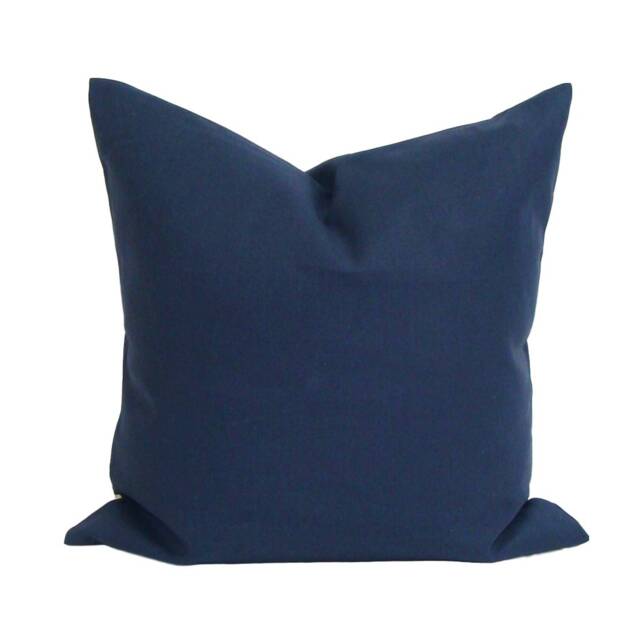 Solid Navy Pillow Covers For 20x20 Inserts, Blue Throw 20x20 - image 1
