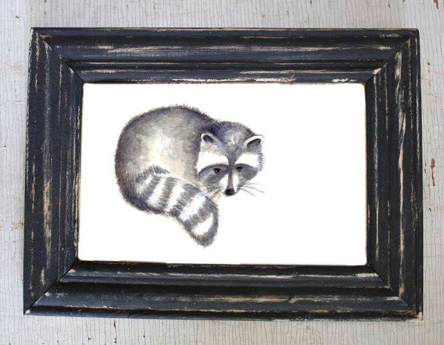 Raccoon Art Print Watercolor Illustration - 5x7 - image 1