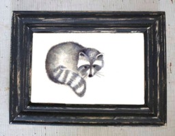Raccoon Art Print Watercolor Illustration - 5x7 - thumbnail 1