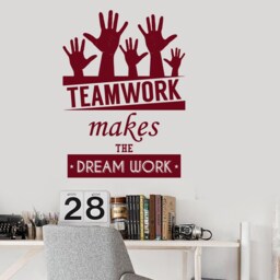 Wall Vinyl Decal Office Space Inspirational Words Team Work Motivational Quotes Home Or Decor - #1206Dz - thumbnail 2