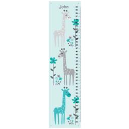 Personalized Giraffe Growth Chart For Children, Height Chart, Canvas Wall Hanging - thumbnail 3
