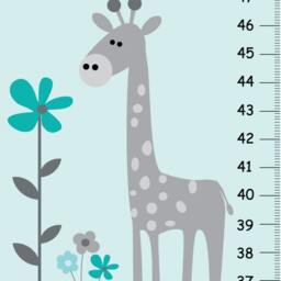 Personalized Giraffe Growth Chart For Children, Height Chart, Canvas Wall Hanging - thumbnail 2
