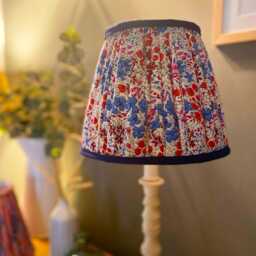 Handmade Gathered Fabric Lampshade French Cottage Style - thumbnail 3