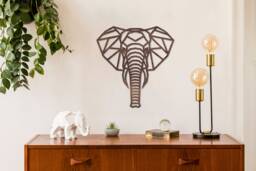 Elephant Wall Art Decor - Home Nursery Animal Safari Wooden Africa Wildlife Jungle Kids Bedroom