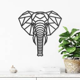 Elephant Wall Art Decor - Home Nursery Animal Safari Wooden Africa Wildlife Jungle Kids Bedroom - thumbnail 2