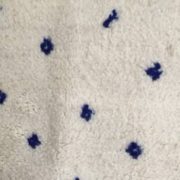 Vintage Beni Ourain Rug - Moroccan Handwoven Rug, Pure Wool, Ivory With Royal Blue Marks/160 X 280 cm 5.24 9.18 Ft /Code 041 - thumbnail 3