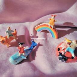 Personalised Little Persons Or Family Keepsafe Handmade Ceramic Figurine. Siblings Family Best Friends Kids Childrens Custom Gift Idea - thumbnail 2