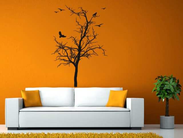 Tree Branch Bird Crow Room Wall Sticker Decal Vinyl Mural Decor Art L2439 - image 1