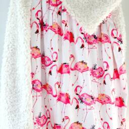 Large Youth Blanket. Adult Minky Pink Flamingos. Faux Fur Throw. Dream Custom Home Decor. Gift For Her - thumbnail 3