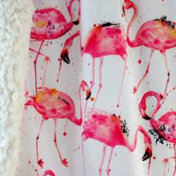 Large Youth Blanket. Adult Minky Pink Flamingos. Faux Fur Throw. Dream Custom Home Decor. Gift For Her - thumbnail 2