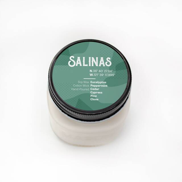 Salinas California Soy Wax Candle, Eucalyptus Peppermint Pine Scented, Small Batch Eco-Friendly Candle - image 1