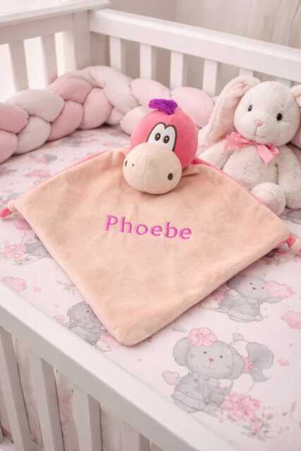 Personalised Baby Comforter, Cubbie Dragon, Personalized Stuffie Blankie, New Gift - image 1