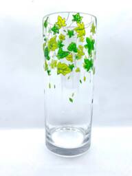 Hand Painted Vase Green With Ivy For Flowers Birthday Gift - thumbnail 1