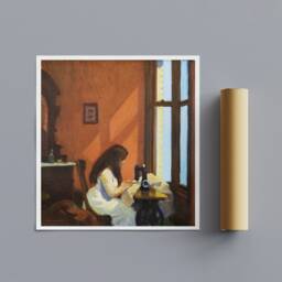 Edward Hopper Print - Girl At Sewing Machine, Framed Canvas Art - thumbnail 3