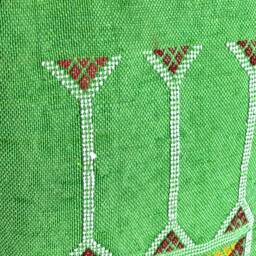 Yakiti-Green Square Moroccan Pillows, Aka Cactus Silk Pillow, Decorative Pillows, Sabra Pillows, Moroccan Decor Designer Cactus - thumbnail 4