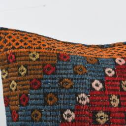 Vintage Turkish Kilim Pillow Cover Bohemian Cushion - 18''x18'' - thumbnail 3