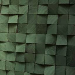 Handmade Reclaimed Wood Wall Art - Green Ombre Sound Diffuser - thumbnail 4
