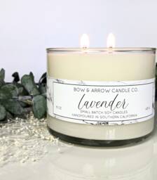 15 Oz Natural Soy Candle Lavender Scented - Double Wicked Eco-Friendly Floral Scent Gift Under 25 - thumbnail 1