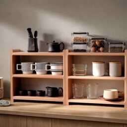 Desktop Coffee & Tea Cup Organiser, Solid Wood Shelf, Small Lattice Kitchen Shelf, Coffee Bar, Functional Storage Shelf, Gifts, Desk Organizer - thumbnail 2