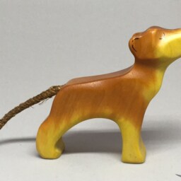 Toy Lion Baby Wooden Yellow Brown Colourful Standing Size 9, 0 X 7, 5 2, 0 cm - Bxhxs Approx. 27, 5 Gr - thumbnail 2
