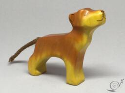 Toy Lion Baby Wooden Yellow Brown Colourful Standing Size 9, 0 X 7, 5 2, 0 cm - Bxhxs Approx. 27, 5 Gr - thumbnail 1
