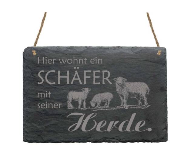 Slate ?? Here Lives A Shepherd With His Herd ?? Saying Family Sheep Entrance Door Sign