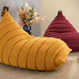 Mustard Floor Couch, Adult Bean Bag Chair, Filled, Ready To Use - thumbnail 2