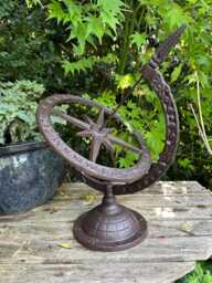 Armillary Sphere Metal Garden Decoration - Freestanding Sundial - thumbnail 1