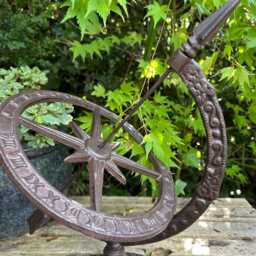 Armillary Sphere Metal Garden Decoration - Freestanding Sundial - thumbnail 2