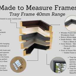 Made To Measure Wooden Tray Frames-40mm Canvas - Important - Read Description Box Before Ordering-The Perimeter Is All 4 Sides Added Together - thumbnail 2