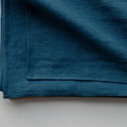 Blue Linen Beach Towel, Absorbent Bath Hammam, Travel Blanket - thumbnail 2