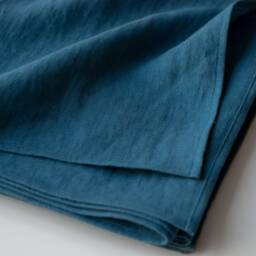 Blue Linen Beach Towel, Absorbent Bath Hammam, Travel Blanket - thumbnail 3