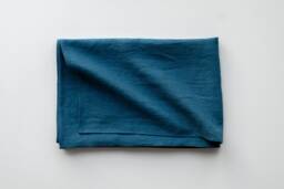 Blue Linen Beach Towel, Absorbent Bath Hammam, Travel Blanket