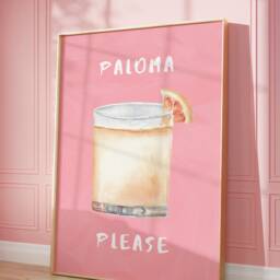 Paloma Print - Bar Cart Art Print, Cocktail Kitchen Wall Art, Poster Mixology Decor, Alcohol - thumbnail 2