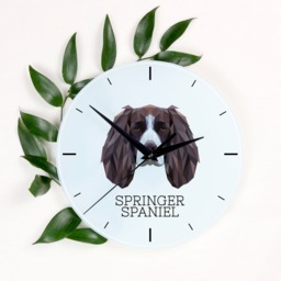 A Clock With A Springer Spaniel Dog. New Collection The Geometric Dog - thumbnail 1