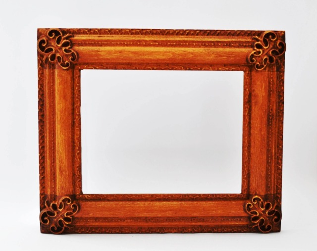 Rustic Photo Frame, Wooden Picture Wedding Wood Carved 5x7 8x10 Frame - image 1