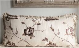 Outlet- Last Pcs - 50% Off Rrp, Clarke & Embroidered Lumbar Floral Pillow Cover - thumbnail 1