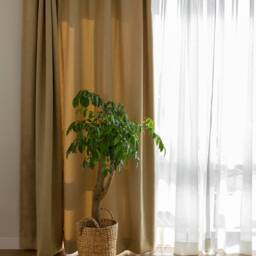 Yellow-Beige Heavy Weight Minimalist Blackout Curtains Set Of 2 Mid Century Modern Window Drapery Nursery Bedroom Thermal Insulating Panels - thumbnail 3