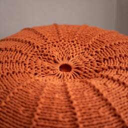 Orange Bean Bag Chair, Giant Living Room Accent Chair For Adults/Children, Floor Unfilled - thumbnail 3