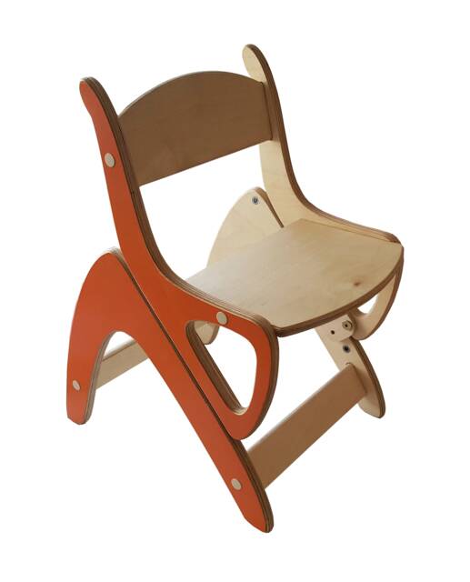 Lil House Wooden Kids Chair With Transformable Height Kids Furniture Room Preschool Chair Childrens Natural - image 1