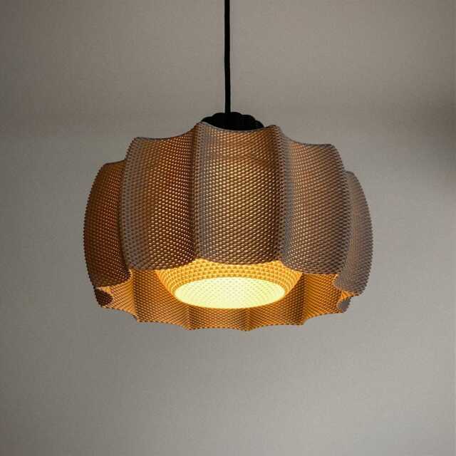 Kara Pendant Lamp, Modern Ripple Mesh Contemporary 3D Printed Lighting - image 1