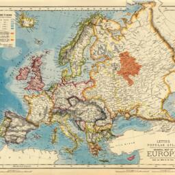Old Map Of Europe - Letts's Popular Atlas Political Print - thumbnail 2